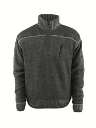 Knitted Jumper with half zip - 1